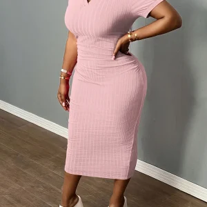 Casual Short Sleeve Bodycon Dress
