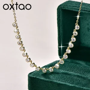14K Gold Filled 3mm Moissanite Bubble-Style Necklace